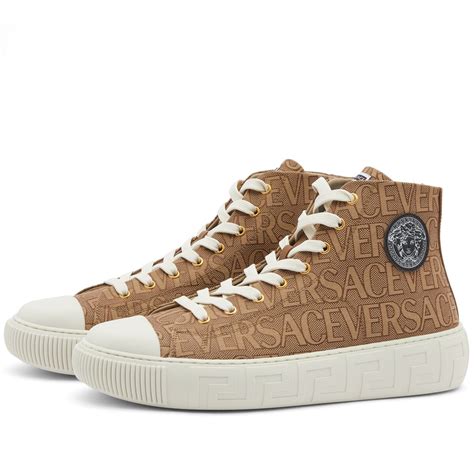 versace маратонки|Versace high top sneakers.